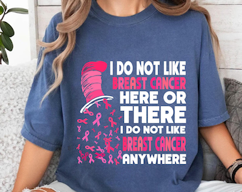 T-shirt Je n'aime pas le cancer du sein - T-shirt de sensibilisation inspirant, T-shirt graphique avec citation en ruban rose