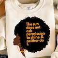 Afro Silhouette Empowerment Sweatshirt: Inspirational Graphic Tee