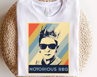 Notorious RBG T-Shirt: Retro Feminist Icon, Ruth Bader Ginsburg