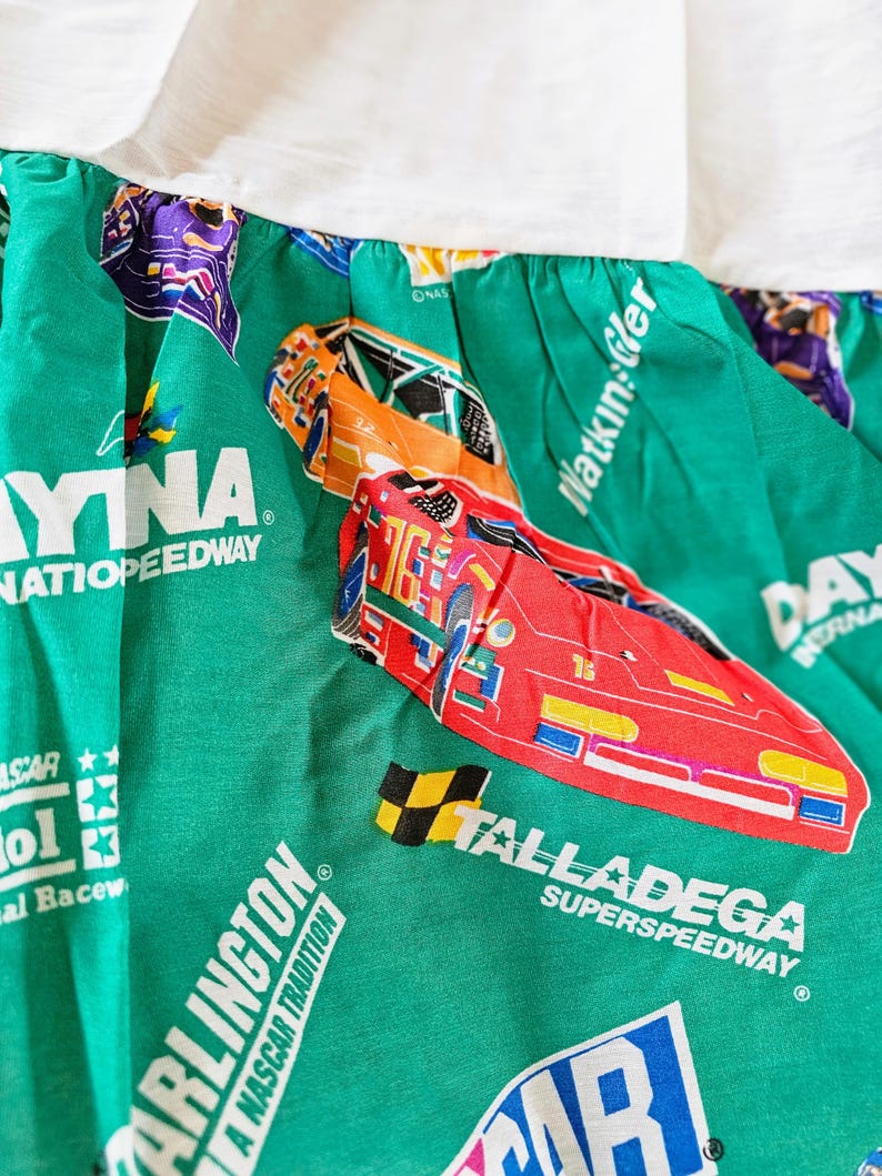 Vintage 90's NASCAR Full Size Bed Skirt - the Bibb Company - Etsy