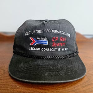 CPレール アムトラック ヴィンテージ スナップバックハット 1992年 カナダ太平洋鉄道従業員用ハット