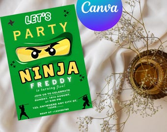Ninja Birthday Invitation: Editable Karate Party Invite (Digital File)