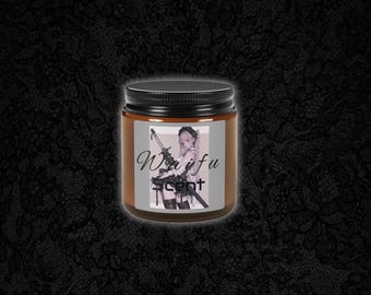 Waifu Anime Scented Candle, Soy Candle in Amber Jar | Multi-Size