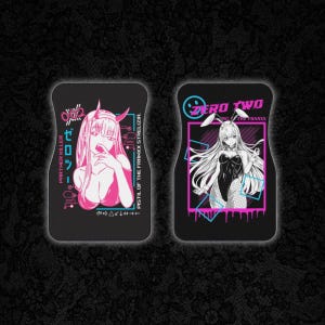 Dywaniki samochodowe Zero Two Darling Devil Anime Girl | Dywaniki przednie