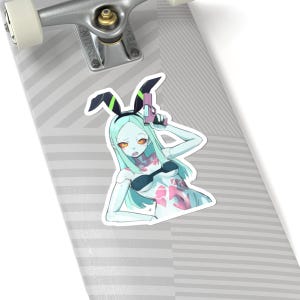 Cyberpunk Rebecca Bunny Girl Sticker | Gore Anime Decal image 6