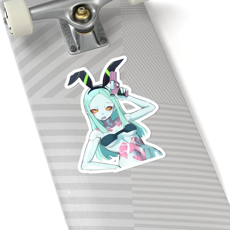 Cyberpunk Rebecca Bunny Girl Sticker | Gore Anime Decal image 6