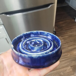 ceramic blue ashtray