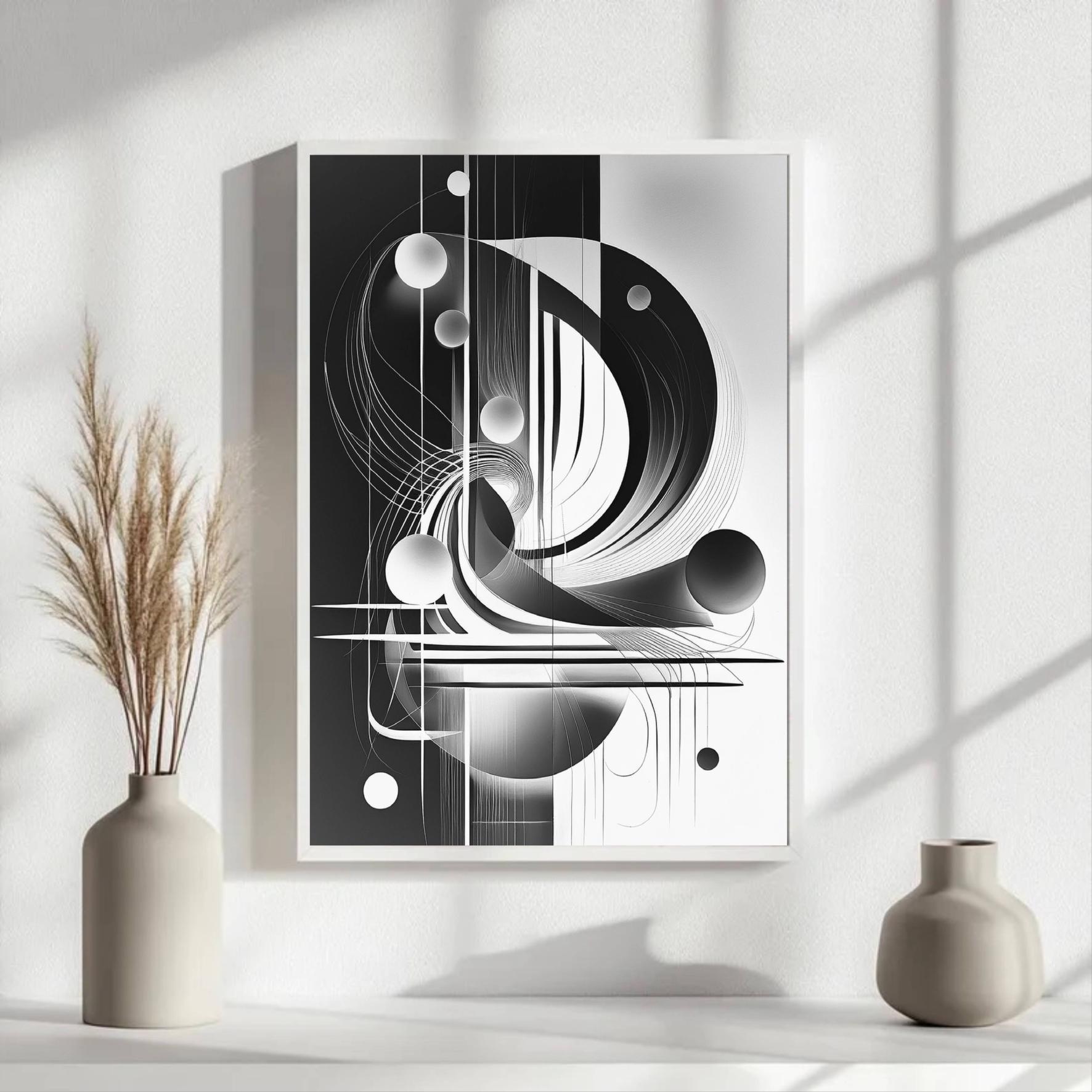 Black and White Abstract Art Print: Modern Home Decor - Etsy