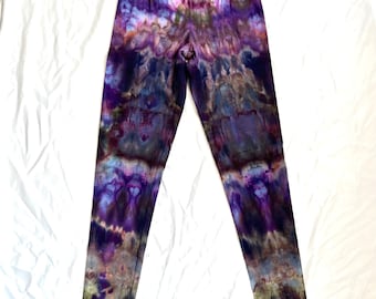 Small Ice Dyed Hemp Organic Cotton Leggings