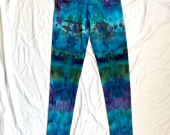 Small Ice Dyed Hemp Organic Cotton Leggings