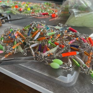 15x Squid Jigs - Assorted Handmade Squid Fishing Lures