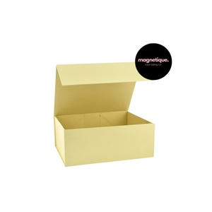 Magnolie Gelb Magnetique Luxe Geschenkbox Personalisierte Weihnachtsbox für stilvolle Schenken | Geburtstage Hochzeiten Braut magnetiqueldn