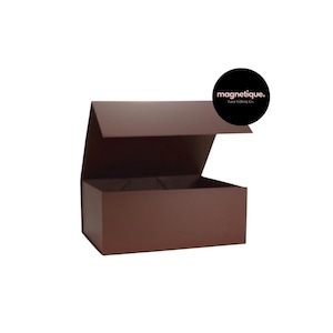 Reiche braune magnetische Luxe Geschenkbox personalisierte Weihnachtsbox für stilvolle Schenken | Geburtstage Hochzeiten Braut magnetiqueldn