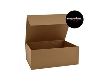 Natural Kraft Magnetic Gift Box: Small Luxe Keepsake Box (20x16x8cm)