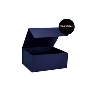 Navy Blue Magnetique Luxe Geschenkbox Personalisierte Weihnachtsbox für stilvolle Schenken | Geburtstage Hochzeiten Braut magnetiqueldn