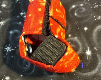 Red with stars and swirls inhaler case
