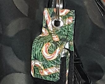 christmas tree with candy cane design inhaler case