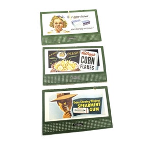 Vintage 1940er Jahre Werbekarten-Bundle