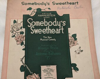 Somebody's Sweetheart sheet music - 1919