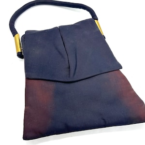Bolso Lewis azul marino de los años 40