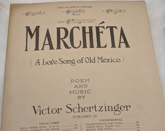 Marchéta sheet music - 1913