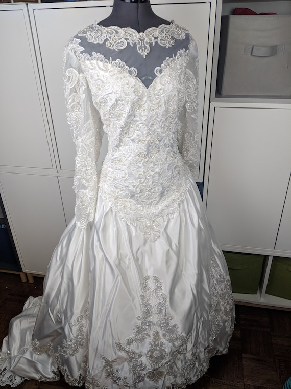 1980's Wedding Gown - Plus Size