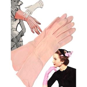 Guantes rosas Van Raalte de los años 50