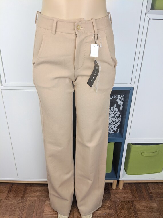 NEW Gucci 1999 Deadstock Wool Trousers sz IT 38 - image 2