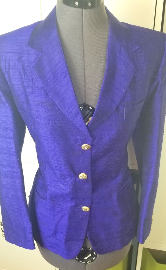 1950's Purple Raw Silk Blazer sz S/M - image 2