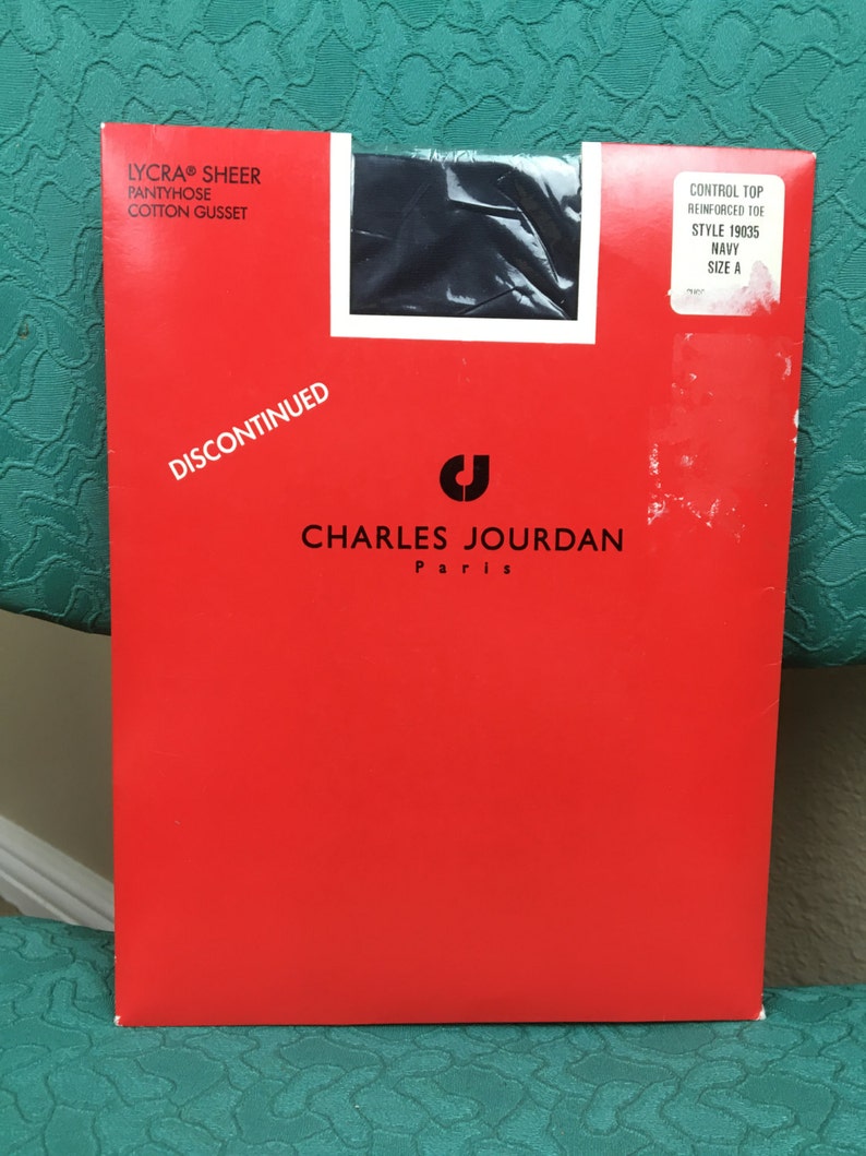 Deadstock vintage Charles Jourdan navy tights sz A smmed