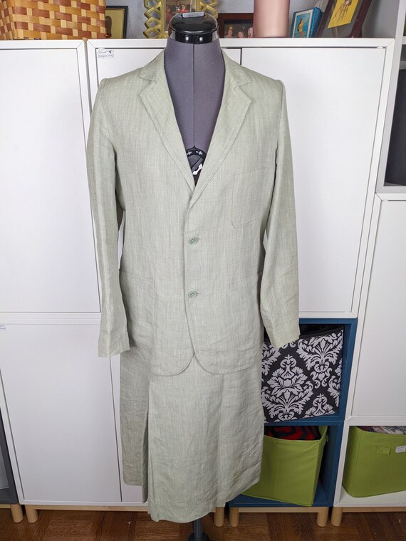 1970's Linen Suit Skirt sz XS/S - image 5