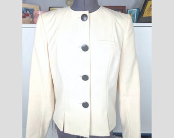 1990's Cream Suit Jacket sz M