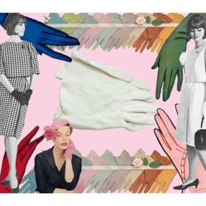 1950&#39;s White Scalloped Edge Gloves