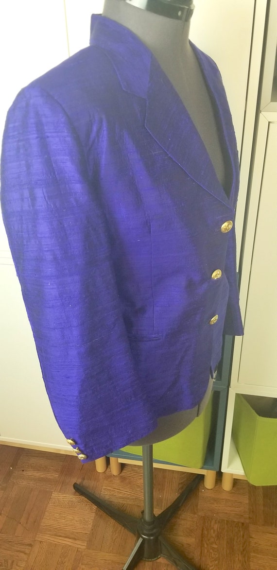 1950's Purple Raw Silk Blazer sz S/M - image 4