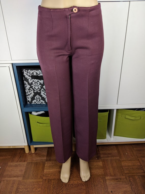 70's Burgundy Tailored Pants sz 8