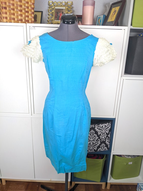 1950's Ruffle Sleeve Dress sz S - image 2