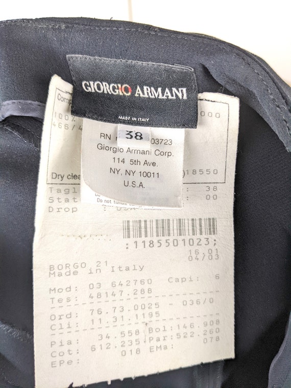 Giorgio Armani Black Label Silk Trousers sz XS/S - image 5