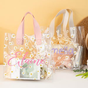 Bolsa personalizada para florista, bolsa tote para florista, bolsa personalizada com margaridas para florista, bolsa para presente de pedido de casamento para florista, presente personalizado para florista