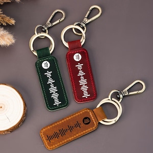 Personalised Scannable Spotify Keychain,Custom Engraved Music Code Keyring,Song Keychain,Music Lover Gift,Birthday Gifts,Anniversary Gifts