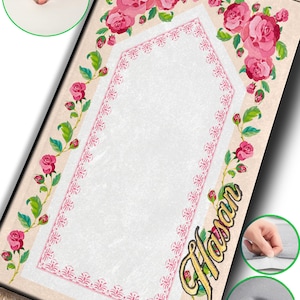 Custom Foam Padded Prayer Rug – Soft Turkish Sajadah with Personalized Embroidery, Perfect Praying Mat Carpet Islamic Gift for Daily Worship