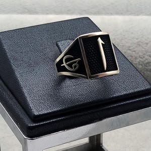 Men’s Ottoman Sword Signet Ring, 925 Sterling Silver Islamic Ring, Turkish Calligraphy Jewelry, Gift for Him, Engraved Ring, Gift For Him