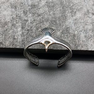 Sterling Silver Eagle Cuff Bracelet – Handmade Wildlife Bangle, Unisex Bold Statement Jewelry, Falcon Hawk Inspired Gift