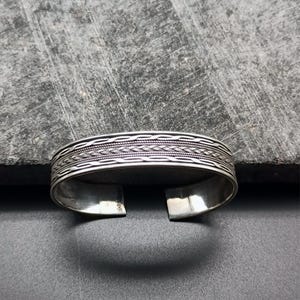 Adjustable Men’s 925 Sterling Silver Bracelet | Handmade Vintage Silver Cuff Jewelry | Timeless Style, Valentine&#39;s Day Gift, Gift for Him
