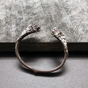 Handmade Men&#39;s Lion Bracelet | 925 Sterling Silver Unisex Bracelet | Unique Silver Handmade Bracelet | Adjustable Bracelet for Men and Women