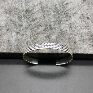 925 Sterling Silber Manschette Armband, Männer verstellbar Manschette Armband, elegantes Männer Armreif Armband, einzigartige Männer Armband, Geschenk für Männer