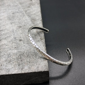 Adjustable Men’s 925 Sterling Silver Bracelet | Handmade Vintage Silver Cuff Jewelry | Timeless Style, Valentine&#39;s Day Gift, Gift for Him