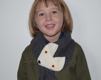 PDF The Foxy Scarf and Hat Knitting Pattern for Children in a PDF for Digital Download