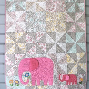PDF E is for Elephant Quilt Pattern in a Digital PDF
