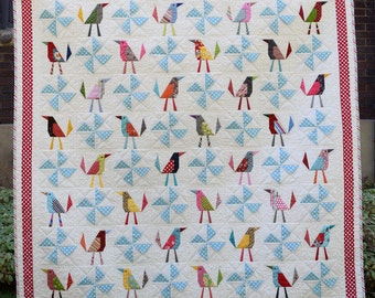 PDF Busy Birds PDF Quilt Pattern for Instant Digital Download