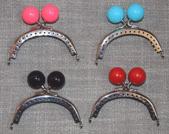 Gumball Mini Purse Frame for sewing 3 Inch size choice of Red Pink Aqua or Black